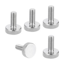M6x16mm Knurled Thumb Screws 16mm Dia. Stainless Diamond Knurled Screw 5 Pcs