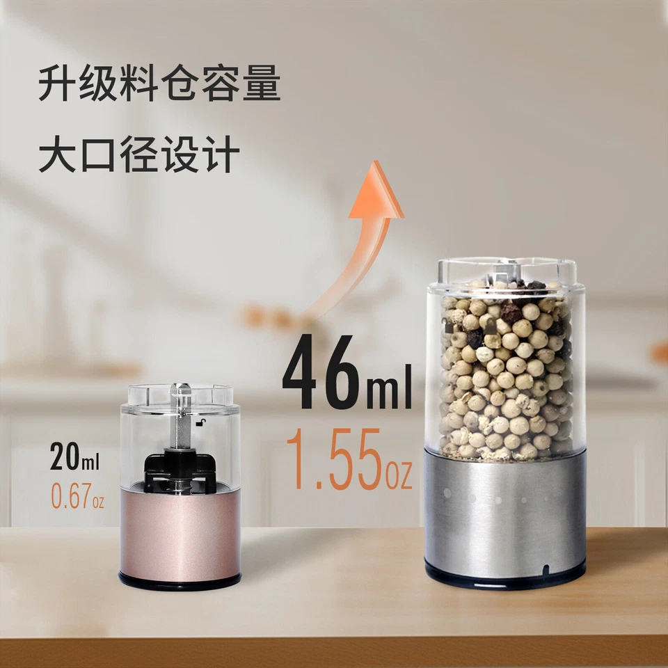 Hot Stainless steel MINI electric grinder outdoor spice automatic pepper grinder - Bild 4 von 4