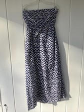 Gap Halter 100% Cotton Geometric SunDress Boho Womens Coastal Babydoll Whimsical