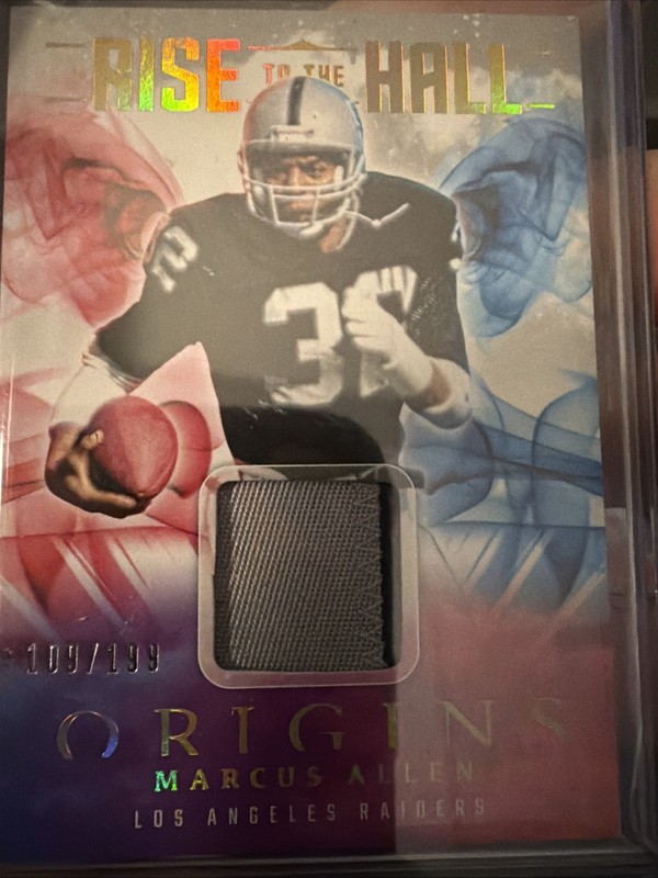 2025 Panini Origins Marcus Allen Rise to the Hall 2-Color Patch 109/199