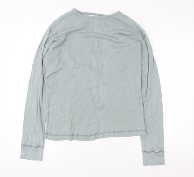 Tom Wolfe Jeans Damen T-Shirt Blau Langarm Baumwolle XL