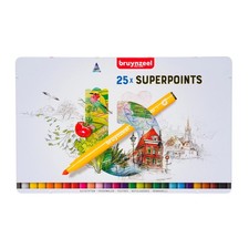 Bruynzeel Felt Tips Super Points Colour Pens 25-Piece Set