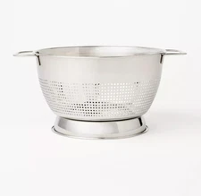 3qt Stainless Steel Colander Silver - Figmint