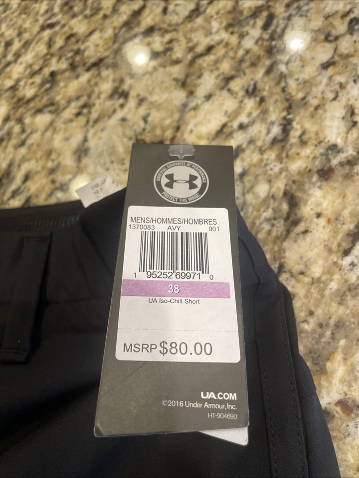 NUEVO CON ETIQUETAS Pantalones Cortos de Golf Under Armour Iso-Chill Calce Suelto Negros Para Hombre Talla 38-9” ¡Entrepierna! Foto 2 de 4