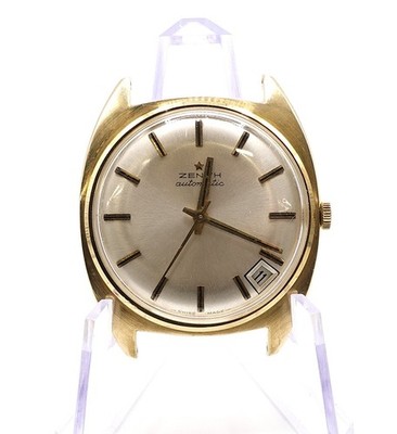 Zenith Stellina Automatic 18kt Gold Case Cal. 2552PC Men's Vintage Watch WORKS