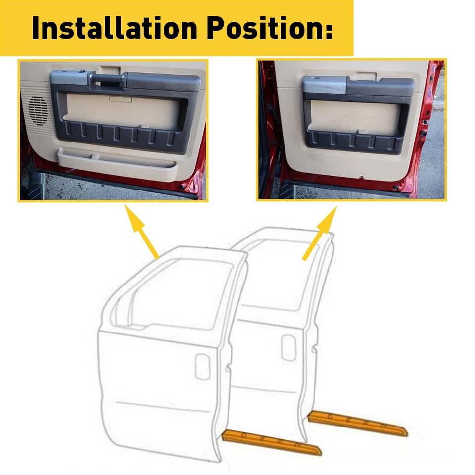 For Ford F650 2016-2017 F750 Trucky Front Seal Rear Lower Door 4PCS Weatherstrip - Image 2 of 4