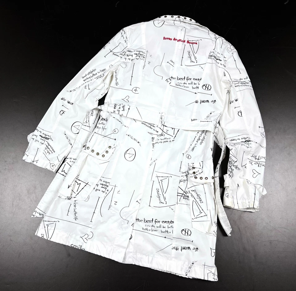 Auténtico Abrigo Chaqueta Informal Ligero Algodón Blanco DESIGUAL Para Mujer Talla 36 S/M Foto 3 de 4