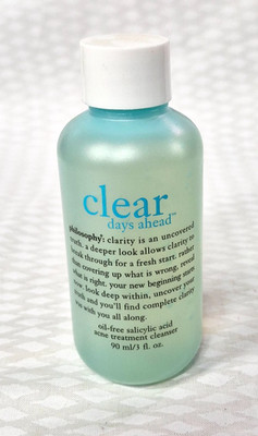 Philosophy CLEAR DAYS AHEAD Oil Free Salicylic Acid Acne Treatment Cleanser 3 oz