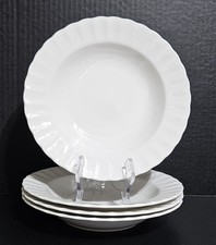(4) Mikasa Maxima Yardley 8 7/8” Rim Soup Bowls Rimmed White 9" - Set Of 4