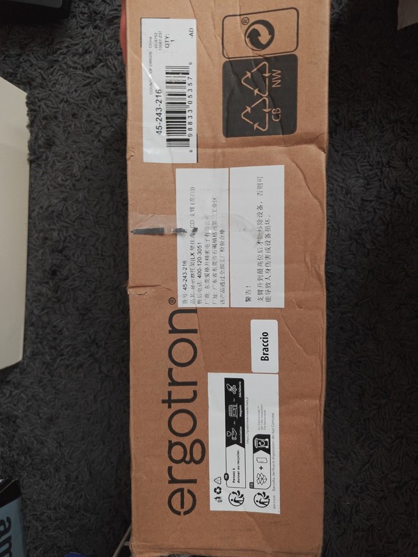 Ergotron LX Premium Articulating Single Monitor Desk Mount up to 34 Inches