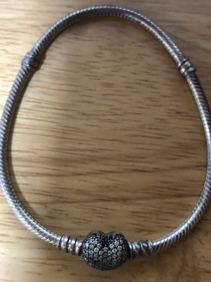 アクセサリー 18cm Sparkling Heart & Snake Chain Brace Amazon.com