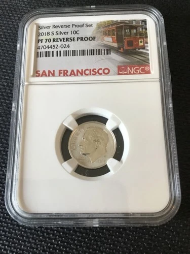 2018-s silver reverse proof roosevelt dime pf70 ngc