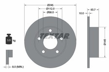 2x TEXTAR Bremsscheibe PRO 92090803 für AUDI A6 0N1 C5 4B2 4B5 4B4 Avant 4B6 TDI