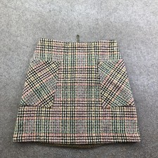 Maeve Anthropologie Skirt Womens 6 Multicolor Plaid Tweed A Line Pockets Lined