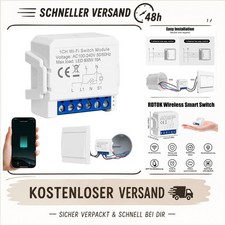 RDTOK Interrupteur d'éclairage WiFi Smart Life Tuya App Alexa Google commande vocale Mini