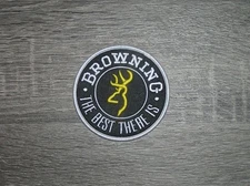 Browning The Best There Is Shotgun Gunmaker Embroidered Iron On Patch 3" x 3"