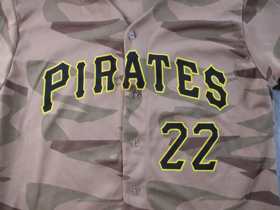 Pittsburgh Pirates Baseball Jersey Youth XL Camo Tan 22 MLB Andrew McCutchen - Image 2 of 4