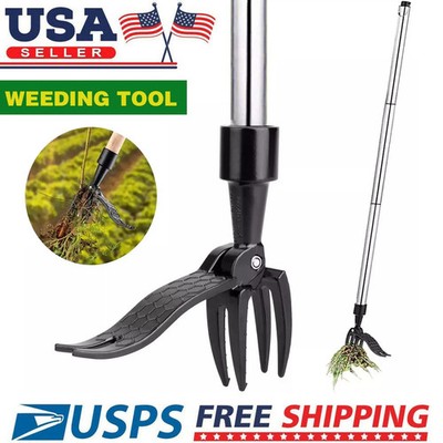 Weeder Puller Stand Up Weed Tool Garden Outdoor Root Remover Killer