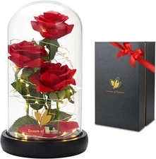 Women Gift Idea Birthday,Unique Gifts for Mom,Beauty and The Classic Rose Red 