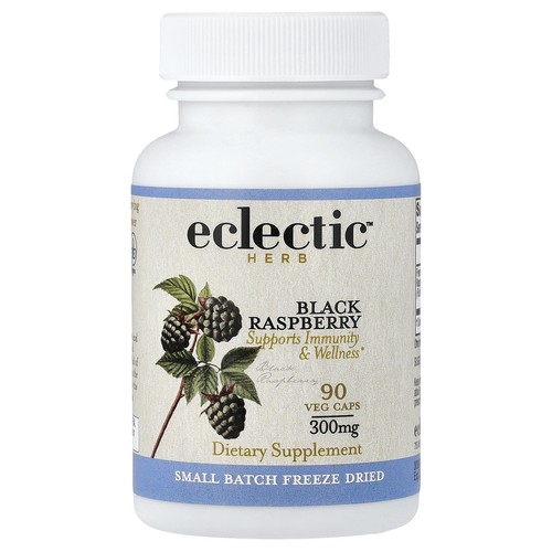 Eclectic Institute Black Raspberry 300 mg 90 Veggie Caps Dairy-Free, Grain-Free,