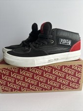 Vans Half Cab Men’s Skateboard Sneakers Size 8 M Black/Red Suede Leather