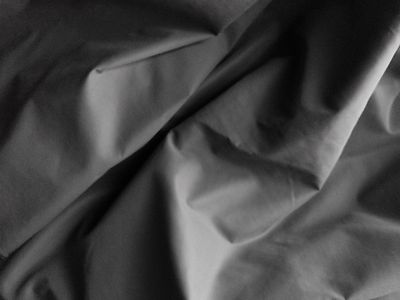 CREATION BAUMANN Chamois trevira polyester plain grey drapery 2+ yards new 