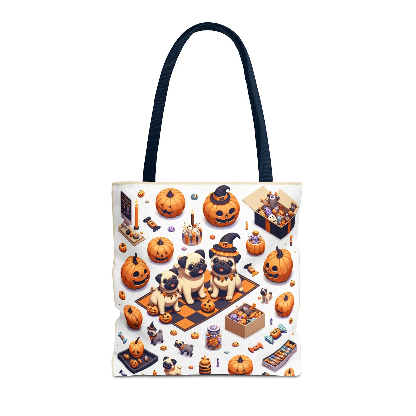 Halloween and Pugs Tote Bag