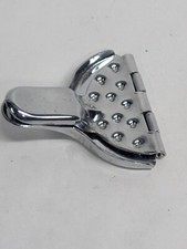 Vintage Lemon Wedge Tea Bag Squeezer Press Chrome Made In USA Stamped Steel