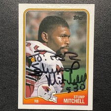 Stump Mitchell Arizona Cardinals AUTO Signed 1988 Topps Kingsland Georgia 3O