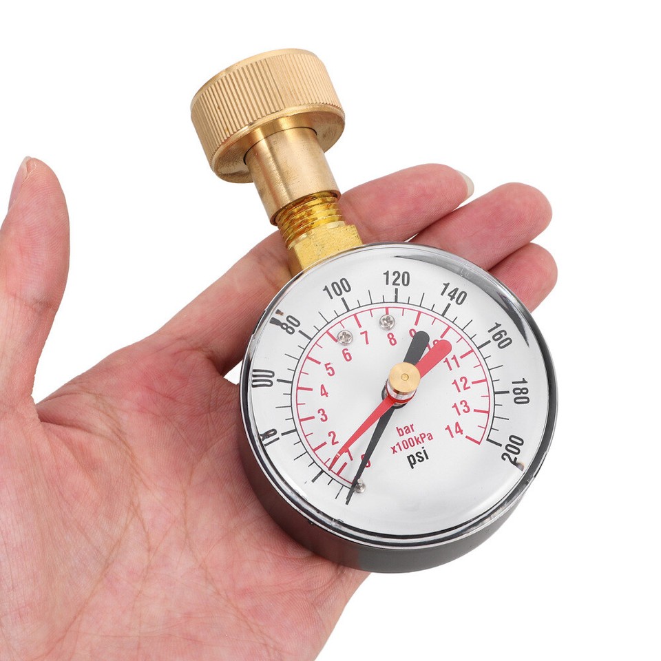 Water Pressure Gauge Water Tester Hose Bib Pressure Gauge Gas Pressure