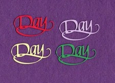 DAY  4 word die cuts scrapbook cards
