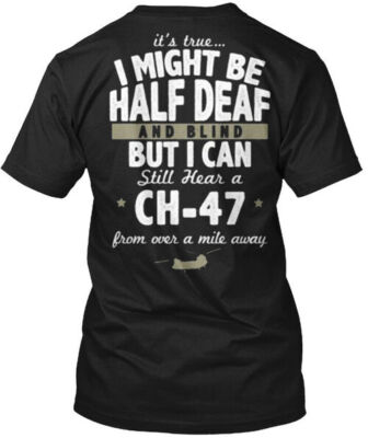 Ch 47 Chinook Helicopter T T-Shirt Made in the USA Size S to 5XL