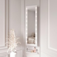 White Full Length Mirror Vanity Unit With LED- LOCAL DELIVERY ONLY