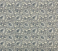 BALLARD DESIGNS BEMBRIDGE BLUE FLAX FLOARL PAISLEY MULTIUSE FABRIC BY YARD 54"W