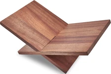 Solid Wood Book Stands - Cross Frame Sapele Wooden Book Holder, Open Bookstand f