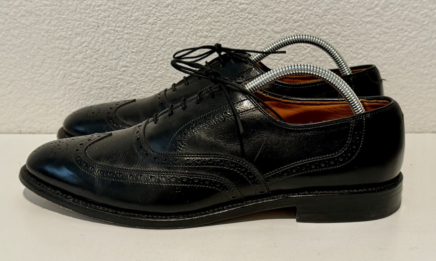 SAOLA Scarpe eleganti Allen Edmonds uomo Chester Oxford a coda di rondine taglia 10 5 B larghezza stretta nere