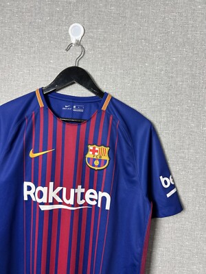 Fc Barcelona x Nike 2017/18 #10 MANNI Home Soccer Jersey Football