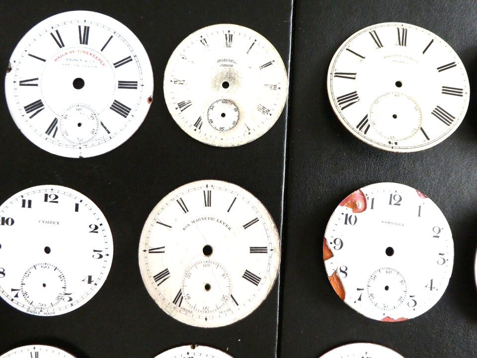 JOB LOT 42 VINTAGE &ANTIQUE POCKET WATCH DIALS, NAMED. eBay