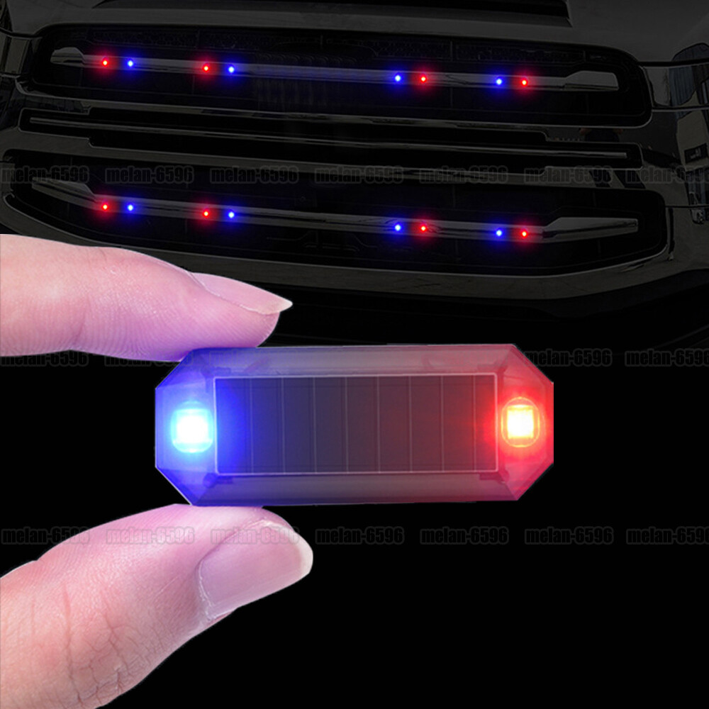 Universal Car Solar LED Flash Light Anti-theft Safety Warning Light Accessories