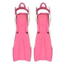 Scuba Choice / Palantic Open Heel Rubber Dive Fins + Bag – Pink & Black