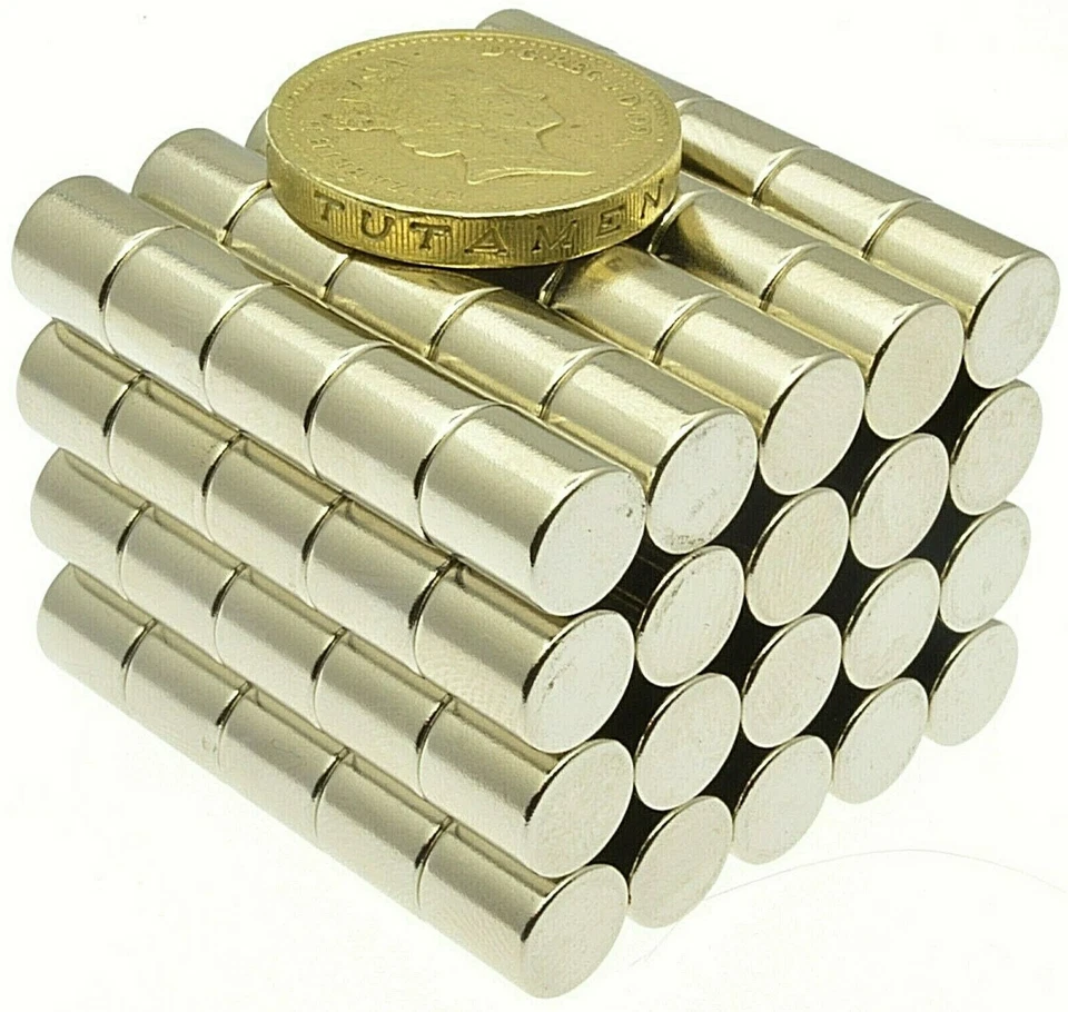 POWER MAGNET STORE Super Strong Magnets ( 8mm x 8mm ) Powerful * 2.5Kg PULL force * Rod Magnet Disc