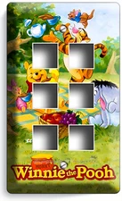 WINNIE THE POOH LIGHT SWITCH OUTLET WALL PLATE COVER BOYS GIRLS BEDROOM ROOM ART