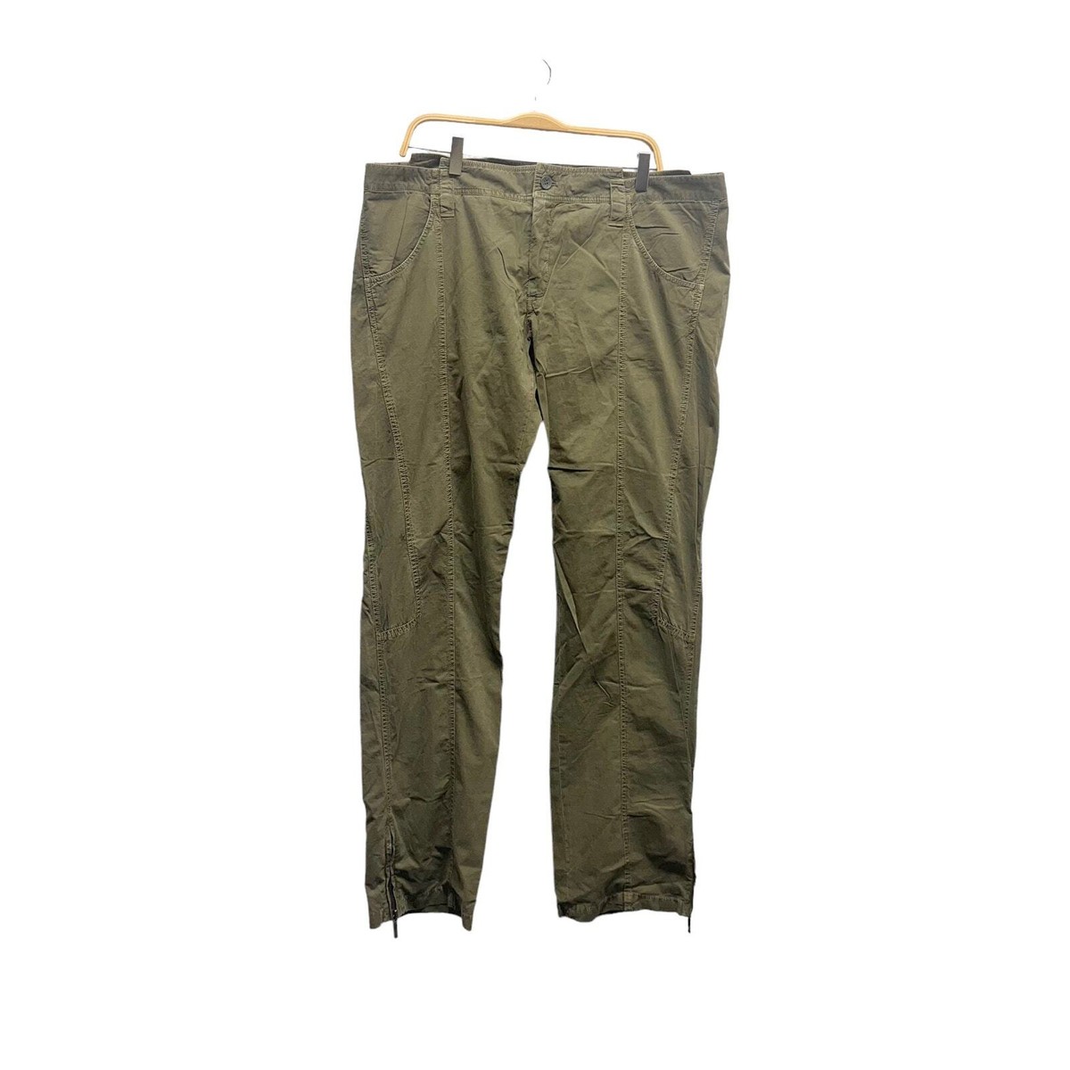 パンツ ERMANNO SCERVINO Dark green polyester pant NWOT Ermanno Scervino Cotton Green Pants Men's Size 52 (42