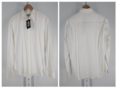 Gianfranco Ferre Vintage NWT Avant-garde White Formal Button Up Shirt XL