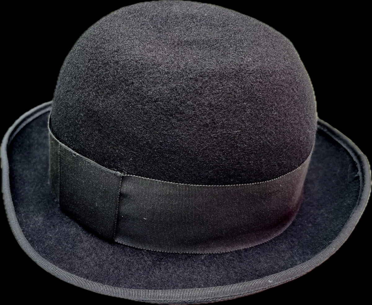 VTG Halston Felt 100% Wool Fedora Bowler Derby Hat Unisex Gray Ribbon Victorian il_fullxfull.7037474681_sjdz.jpg main image 4