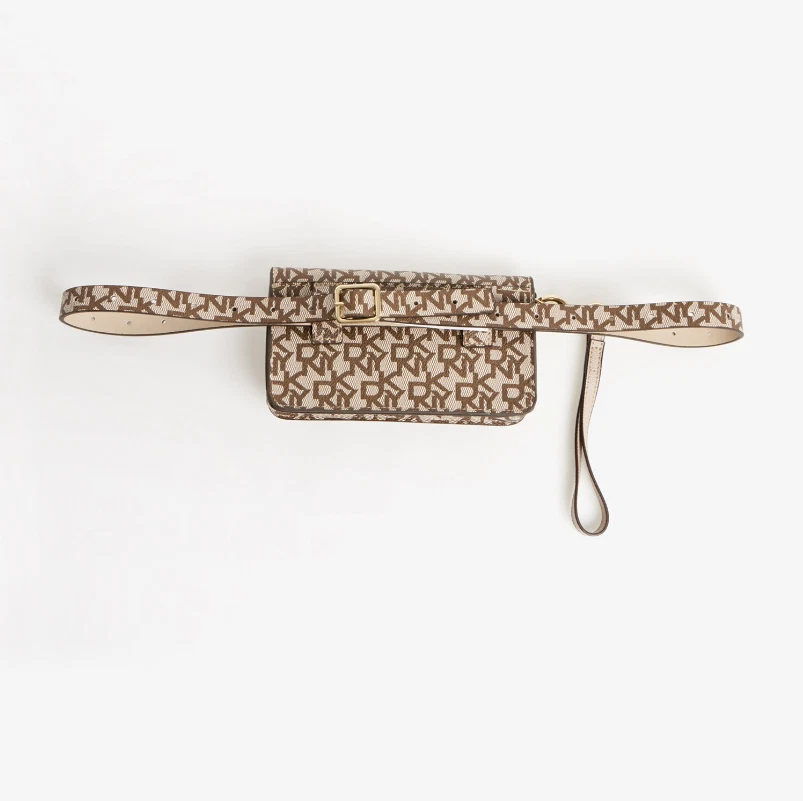 DKNY Brown Monogram Bum Bag Belt Bag Cross Body Bag Size S/M - Image 3 of 4