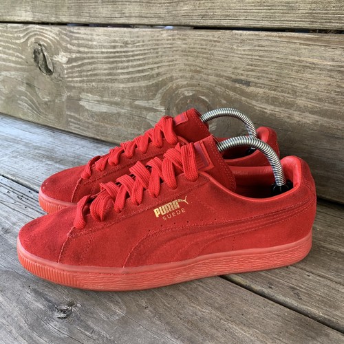 puma suede red men