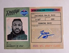 2020 PANINI PRESTIGE ZACK MOSS NFL PASSPORT SIGNATURES AUTO RC BUFFALO BILLS SP