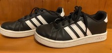 Adidas kids grand court advantage Size 12 Black White Classic Shoe Sneaker