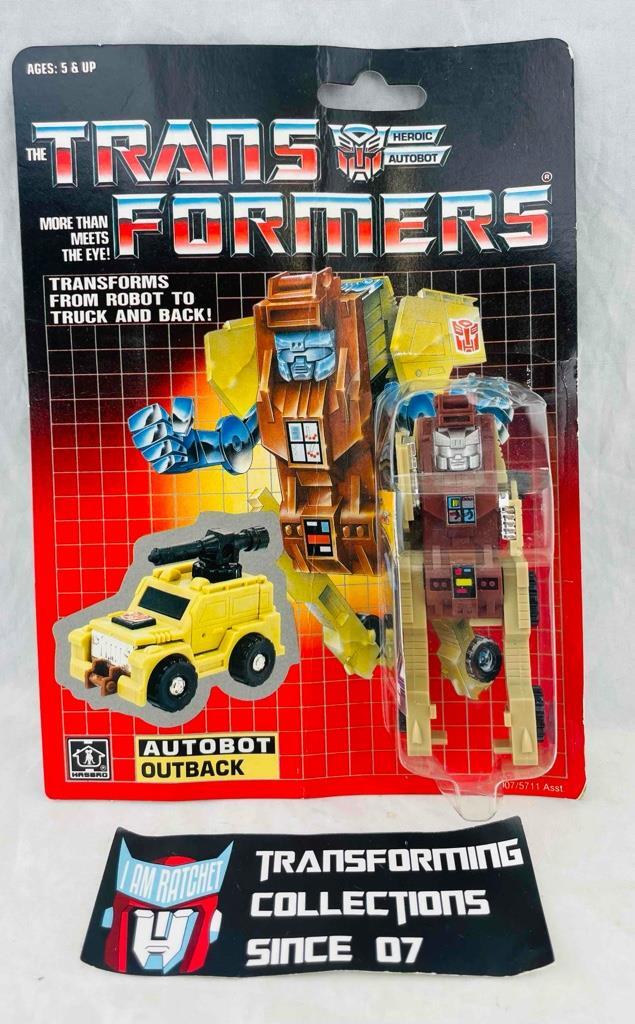 Transformers Original G1 1986 Minibot Outback MOSC Sealed Plain Card